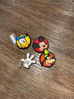Disney Crocs Jibbitz Bundle-- Mickey, Donald, Goofy & Glove